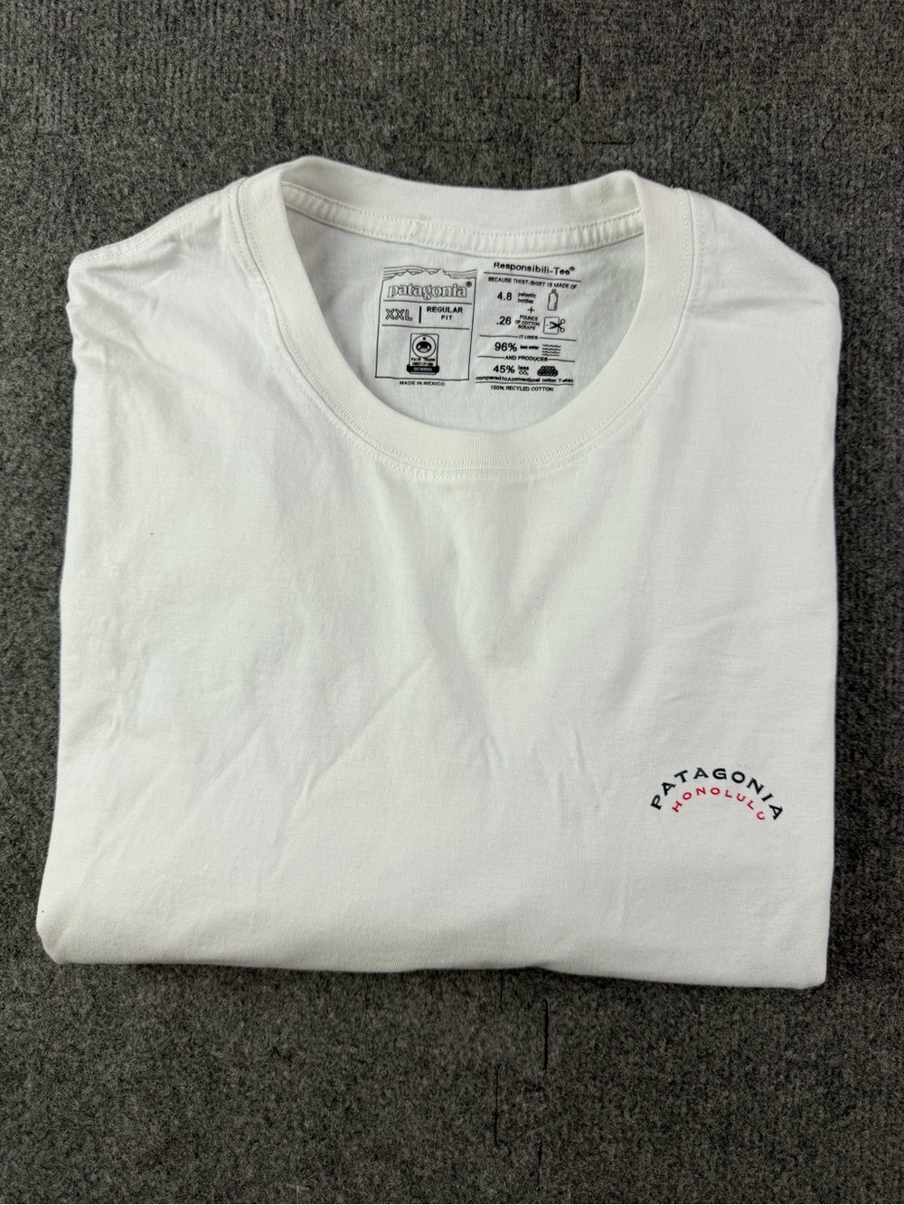 Patagonia Honolulu M’s Valley Mens Regular Fit Responsibili-tee Size XXL White